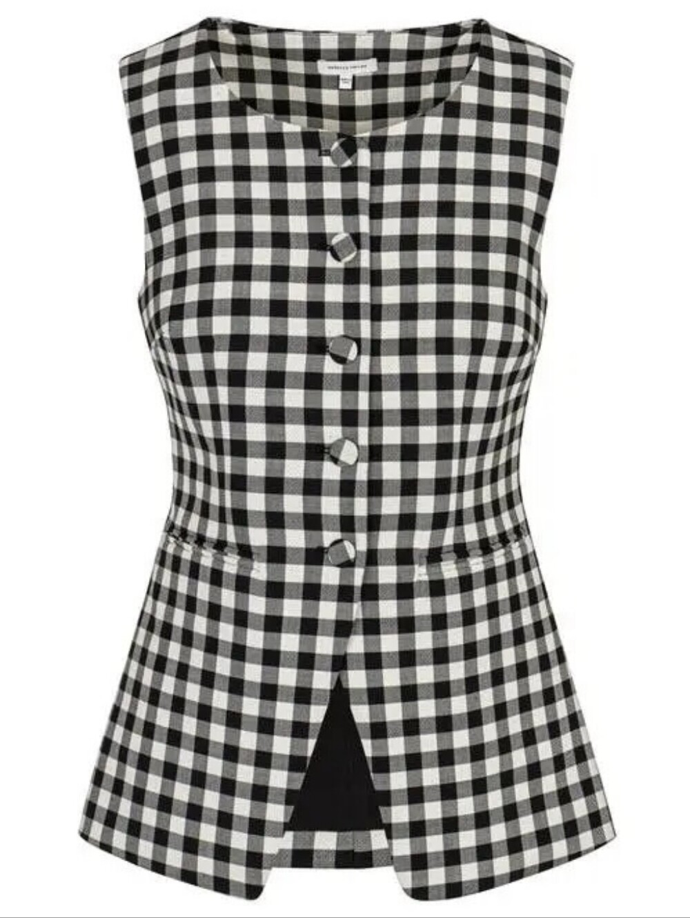 NWT Philippa Check Button Front VestRebecca Taylor, Sz 6